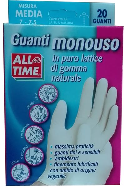 ALL TIME GUANTI  LATTICE MEDI x20