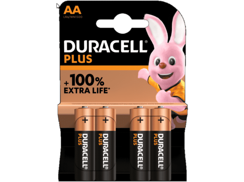PILA DURACELL PLUS 100 AA 4pc 