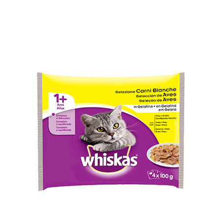 whiskas pouch white beef 4x100 gr