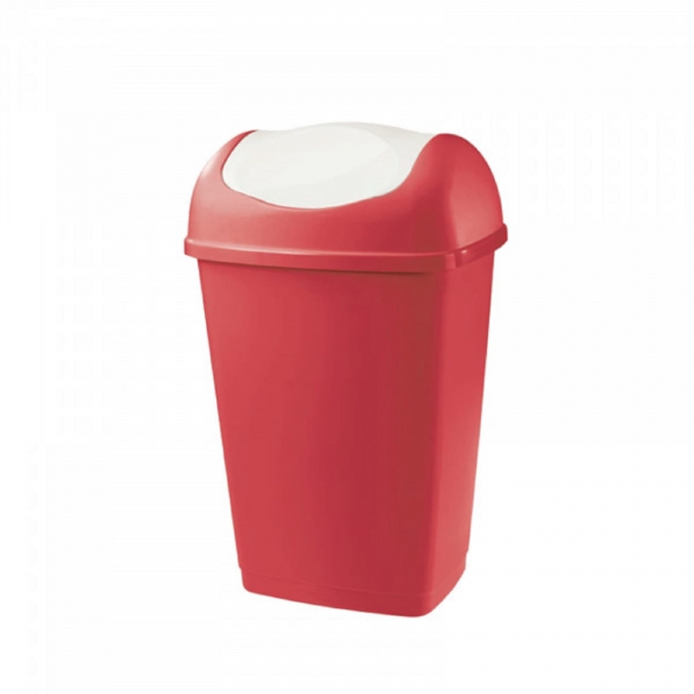 CESTINO CON COPERCHIO PLASTICA LT 8 VERDE