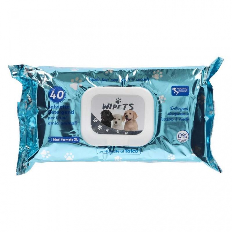 SALVIETTE WIPETS TALCO x40pc 
